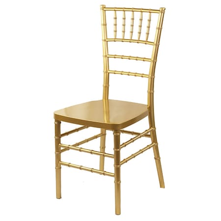 Atlas Commercial Products Resin Chiavari Chair with Premium Steel Frame, Gold RCC3GLD